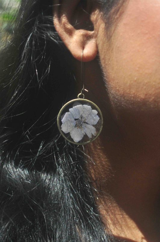 Lilac Blue Larkspur Earring