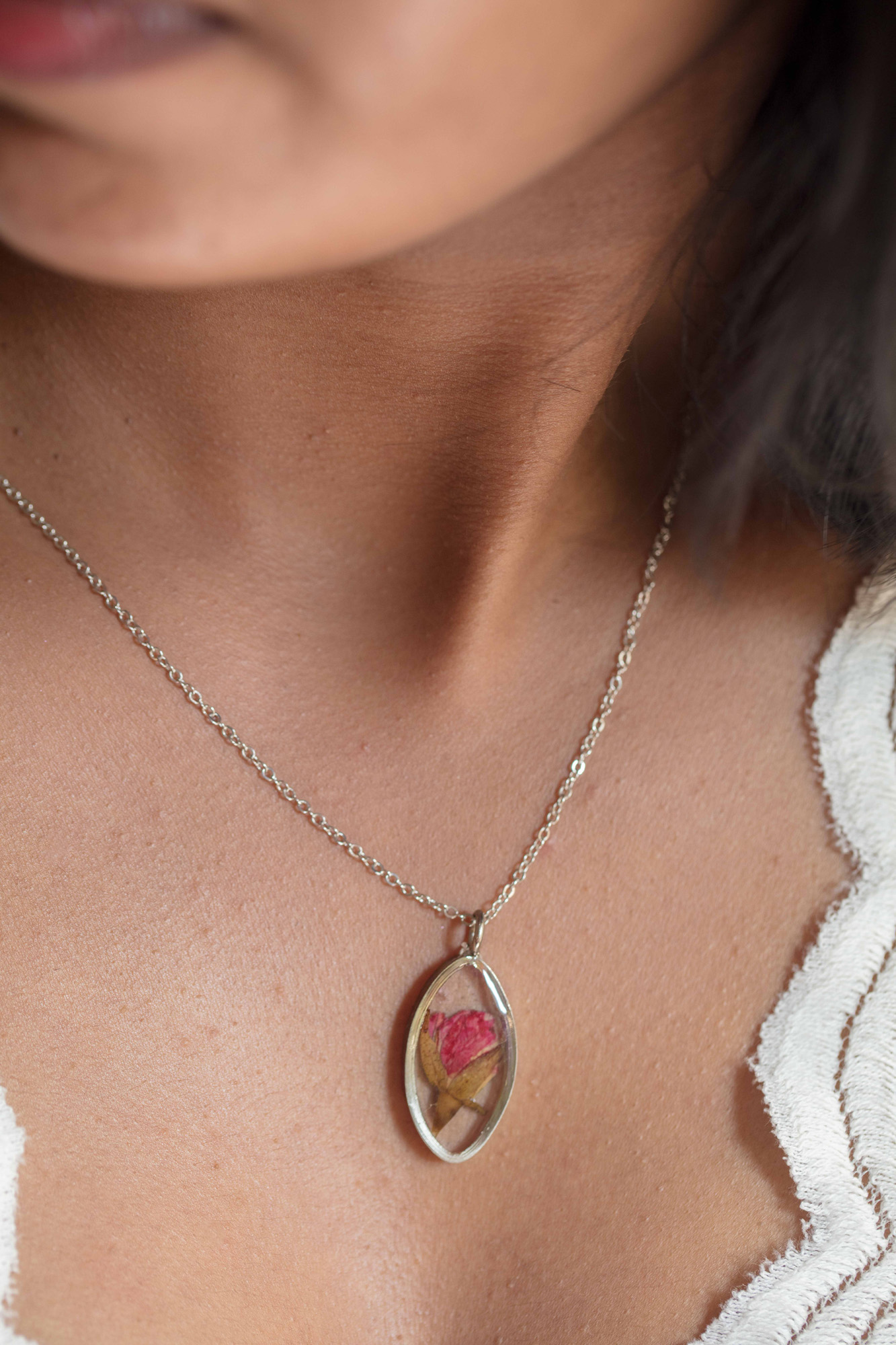 Passion Rose Marquise Necklace