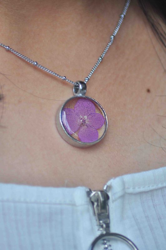 Lilac Hydrangea Necklace