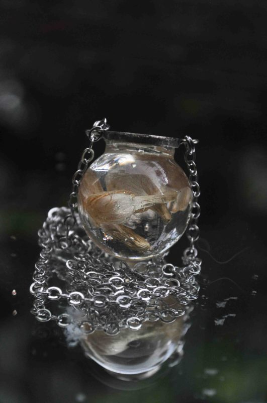 Jasmine / Malli / Mogra -  Amulet Glass Globe Necklace