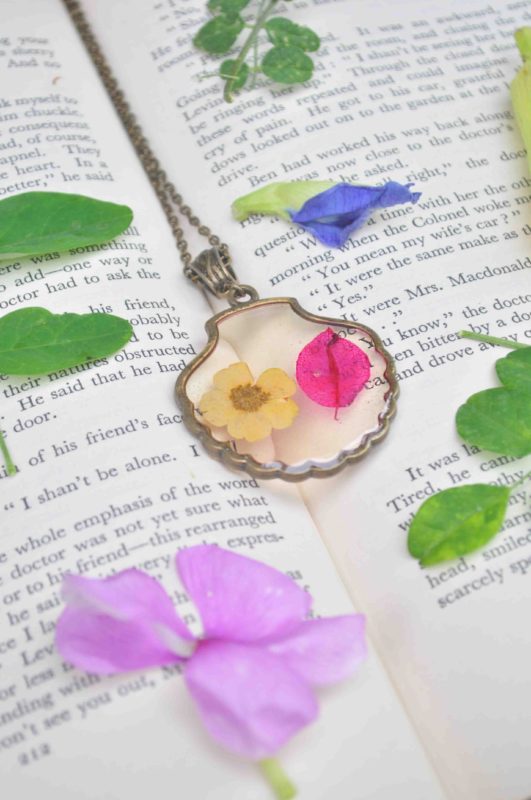 Buttercup and Bougainvillea Necklace