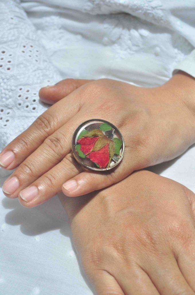 Statement Red Rose Ring