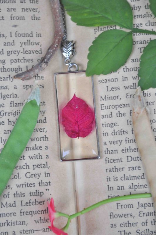 Deep Pink Bougainvillea Necklace