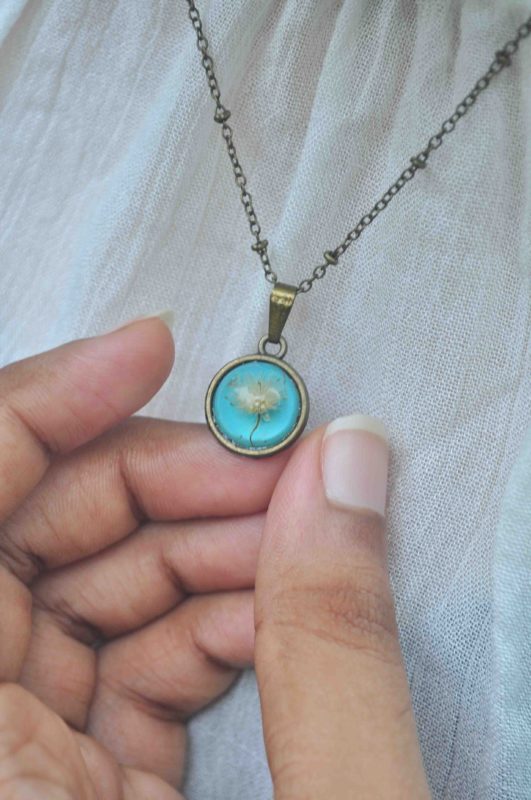 Dandelion in the Sky - Miniature Necklace