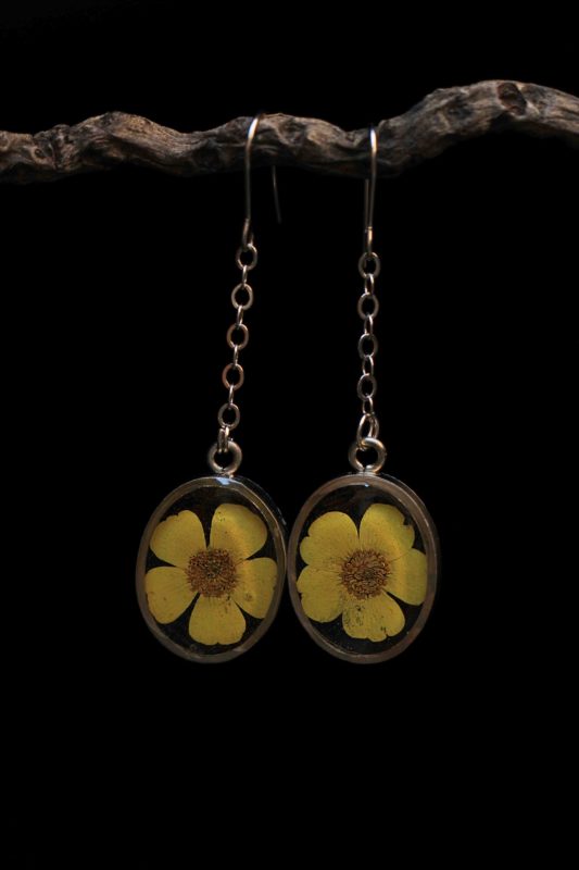 Wink Buttercup Threader Earrings - Minutiae Series