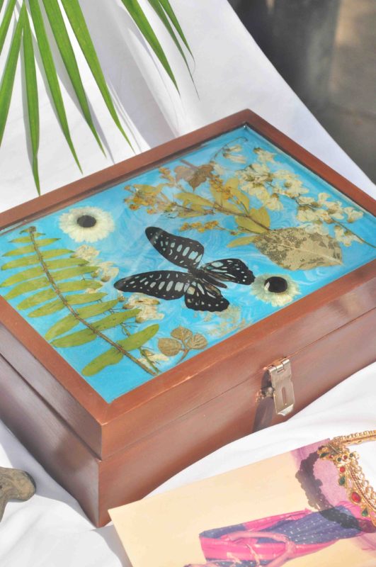 Summer Skies Memory / Jewellery / Heirloom Box in Pacific Rosewood