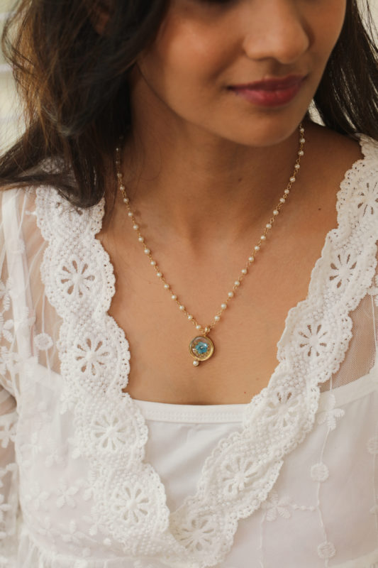 Maiden's First Love Necklace with Pearls