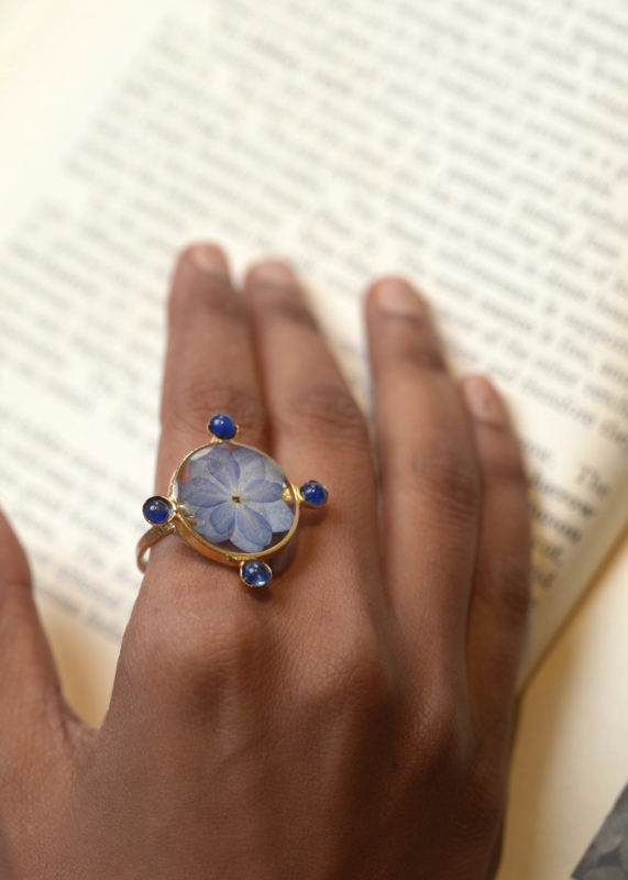 Coat of Arms Ring  with Azurite